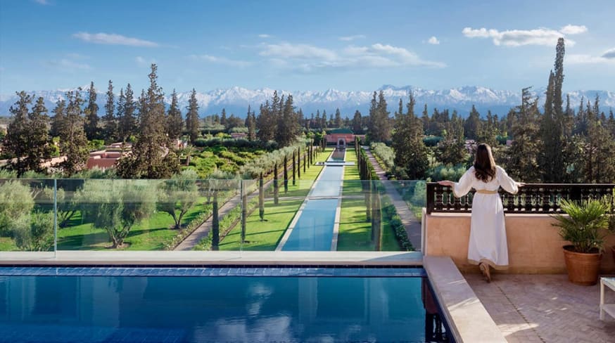 Marrocos marrakech oberoi piscina vista