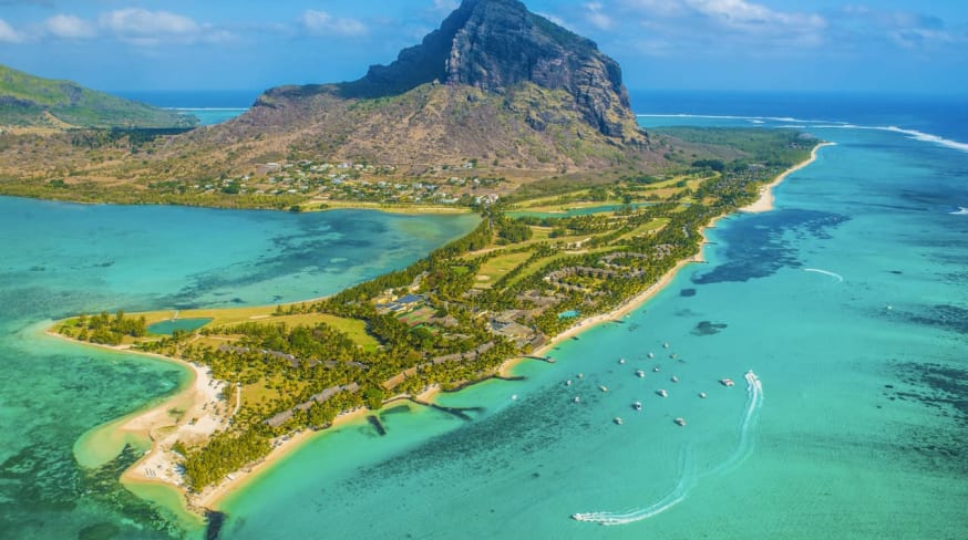 Vista aérea Ilhas Maurício