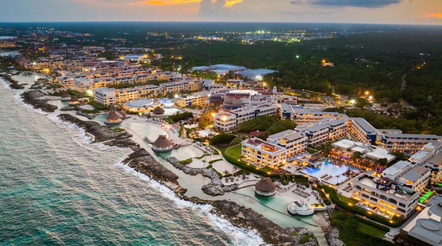 Mexico hard rock riviera maya aerial beach