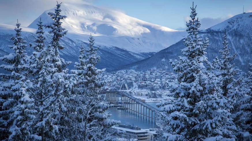 A cidade de Tromso na Noruega