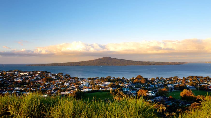 Turismo auckland vista de rangitoto do monte victoria