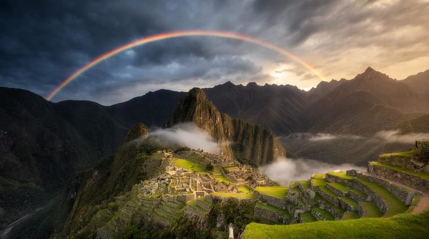 Nascer do sol em machu picchu