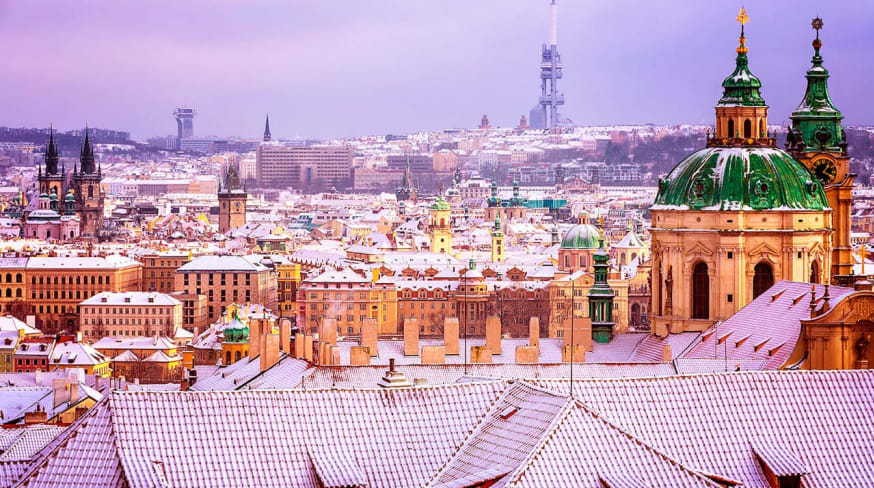St nicholas church in prague czech republic beautiful architecture in baroque style wonderful citysc
