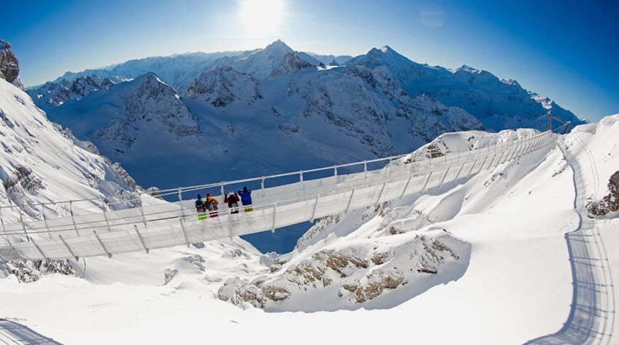 Engelberg titlis cliff walk inverno