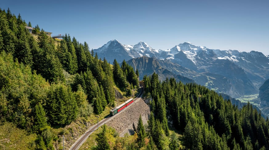Montanha schynige platte jungfrau