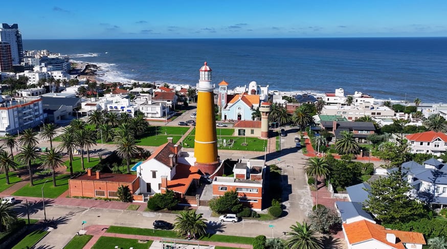 Vista da cidade Punta Del Este, Uruguai