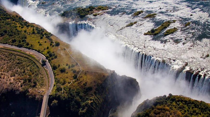 Victoria falls vista aerea