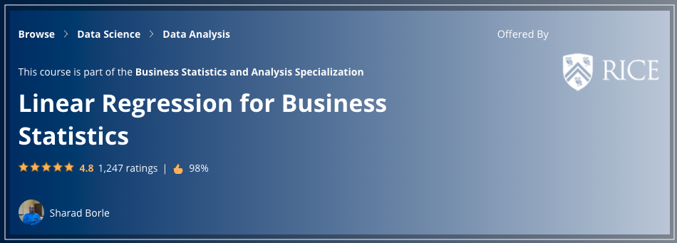 Linear Regression for Business Statistics