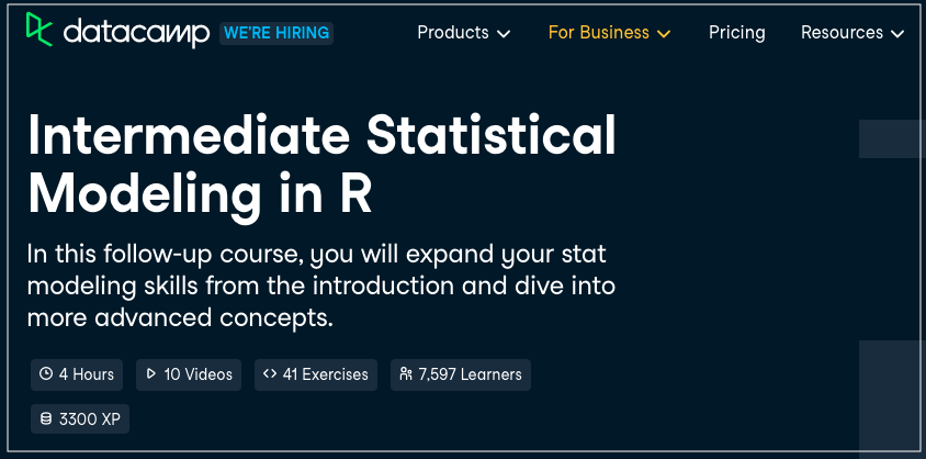 Statistical Modeling in R