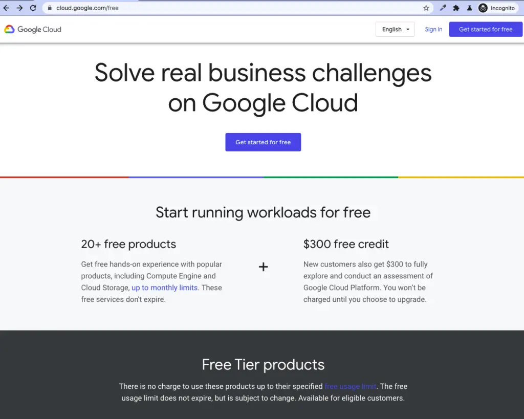 Google Cloud Free Credits