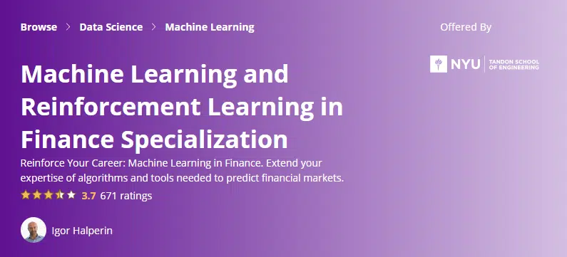 Reinforcement Learning in Finance