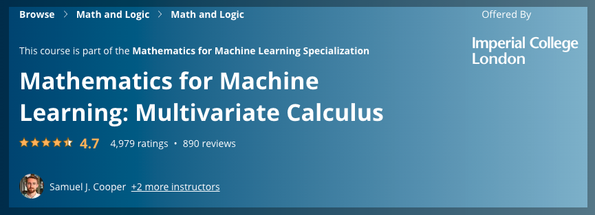Mathematics for Machine Learning