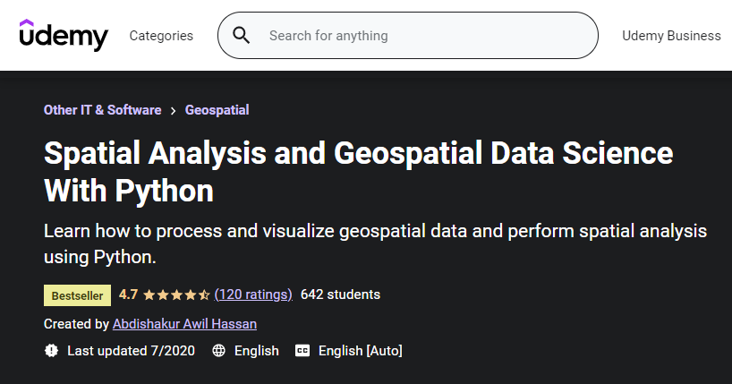 Geospatial Data Science with Python