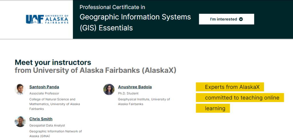Geographic Information Systems
