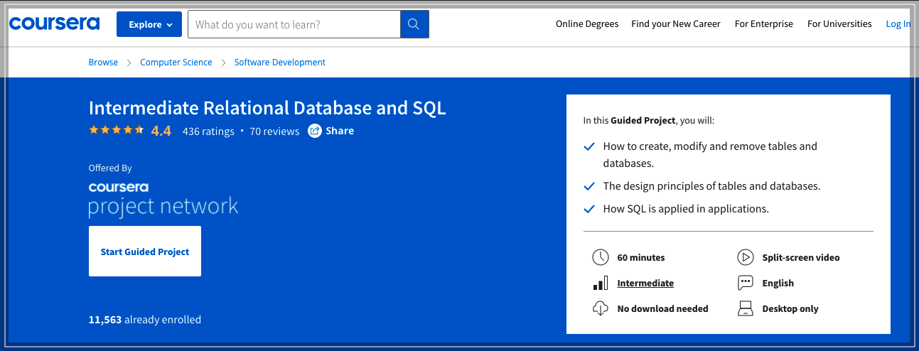 Relational Database and SQL