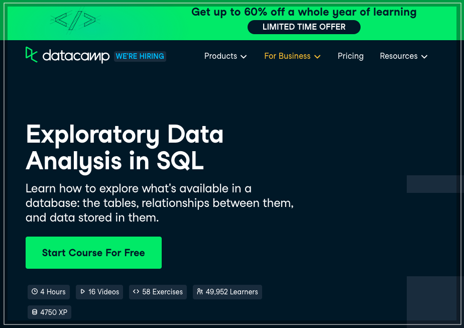 Exploratory Data Analysis in SQL