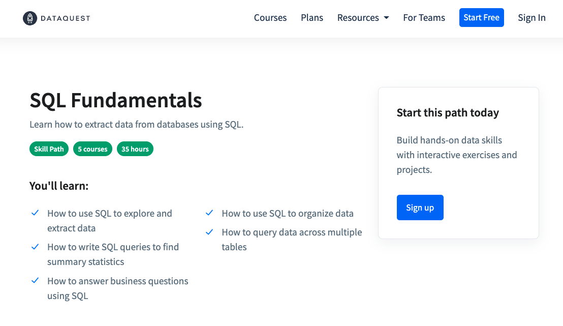 SQL Fundemantals for Data Science