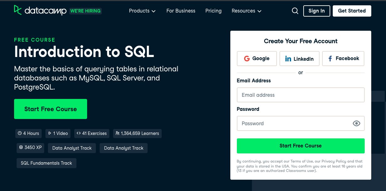 Introduction to SQL for Data Science