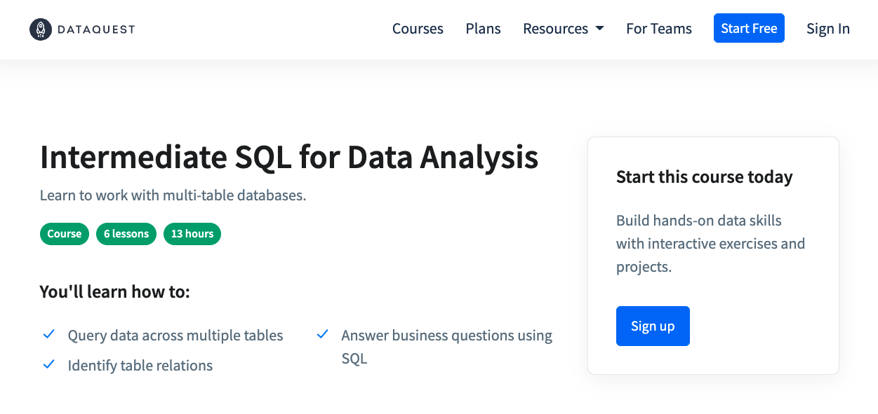 Intermediate SQL for Data Science