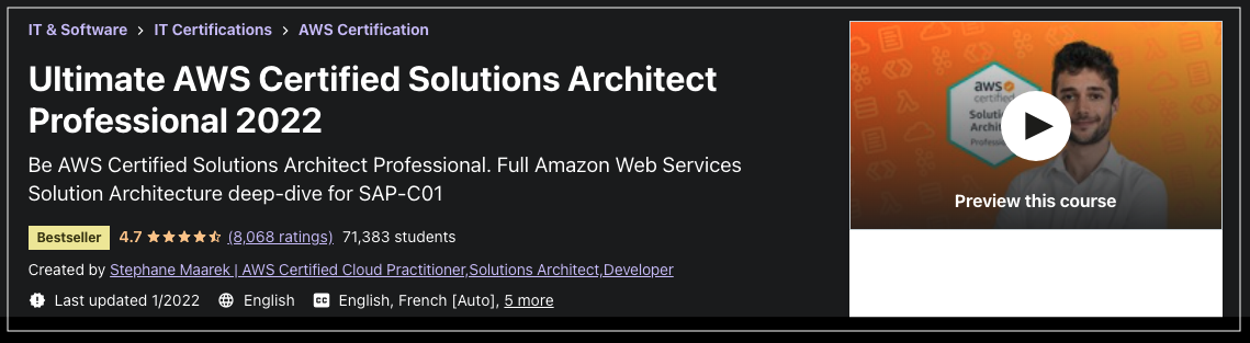 AWS Solutions Architect Professional