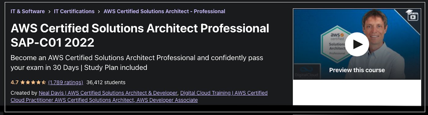 AWS Solutions Architect Professional