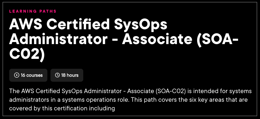 AWS SysOps Administrator Associate