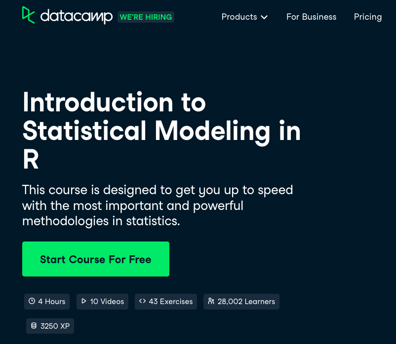 Statistical Modeling in R