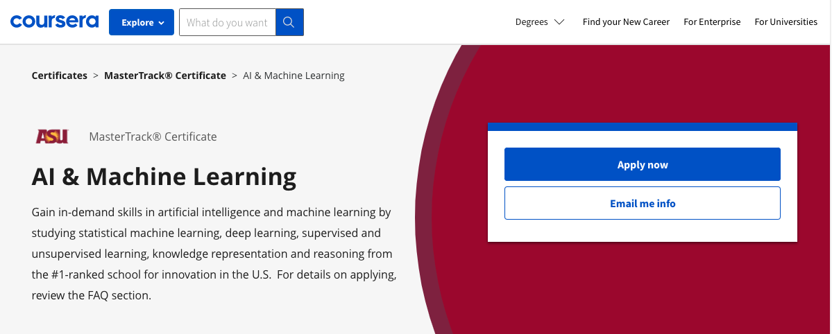 Machine Learning Certification