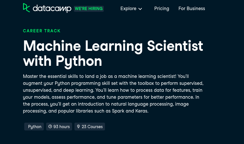 Machine Learning Engineer Python