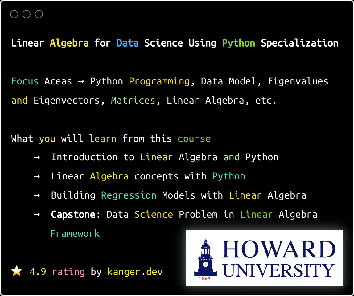 linear algebra machine learning