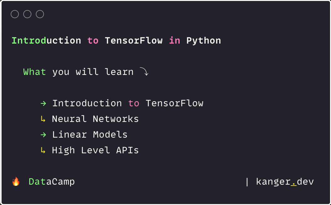 TensorFlow Course Python