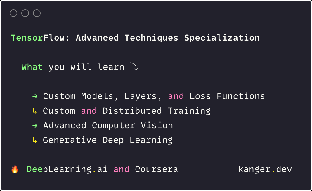 TensorFlow Specialization