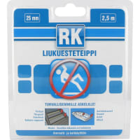 Rk 2,44 m x 25 mm musta liukuesteteippi  verkkokauppa