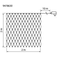 Airam Manzo IP44 2x2m led valoverkko  verkkokauppa