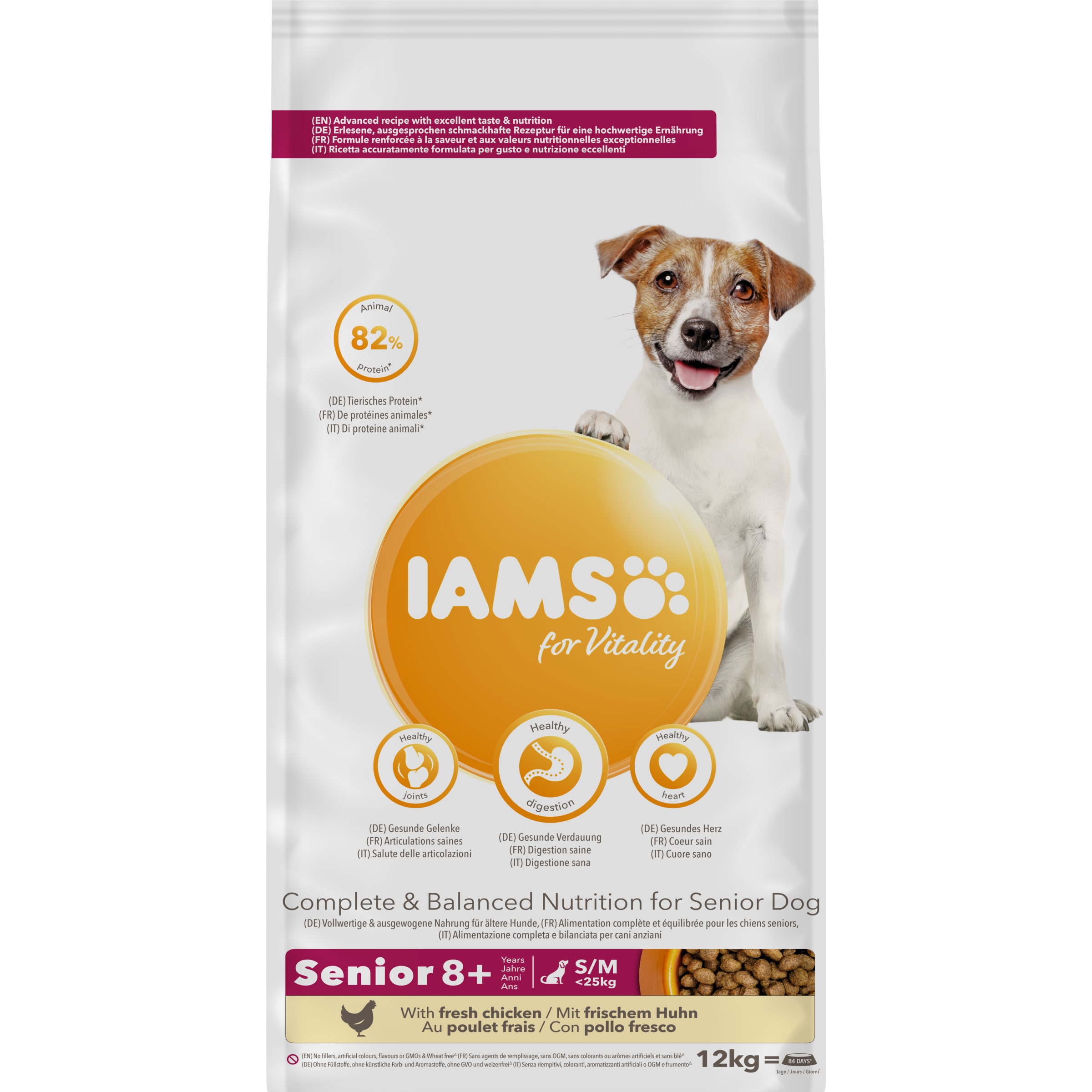 Iams Dog Senior Small Medium 12 kg koiran kuivaruoka
