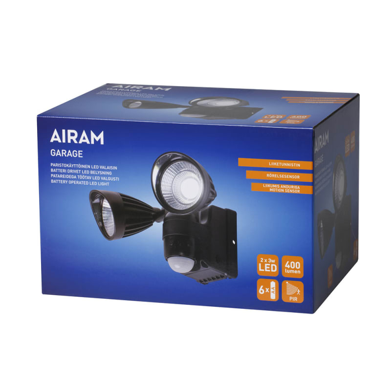 Airam Garage paristokäyttöinen led-valo liiketunnistimella | Karkkainen.com  verkkokauppa