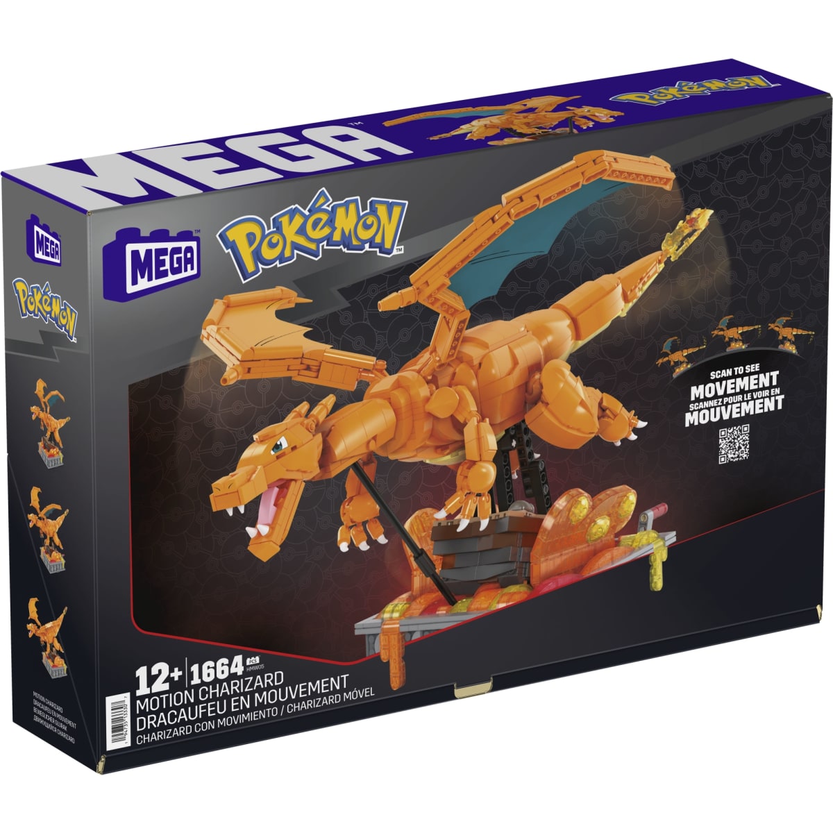 Mega Bloks Pokemon Motion Charizard rakennussarja | Karkkainen.com