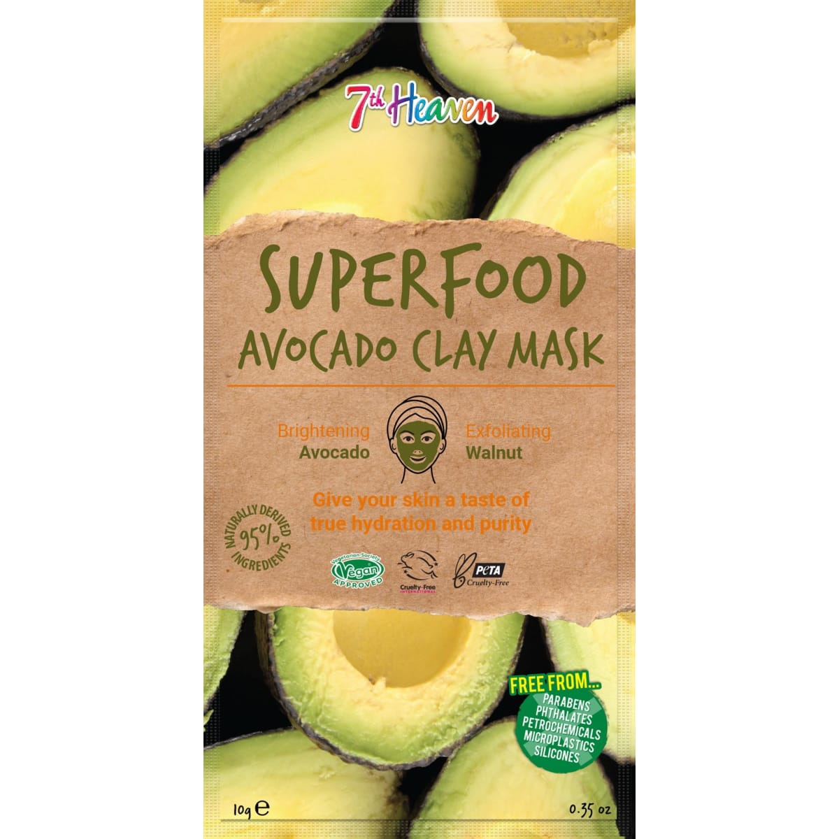 7th Heaven Superfood Avocado Clay Mask 10 ml kasvonaamio   verkkokauppa