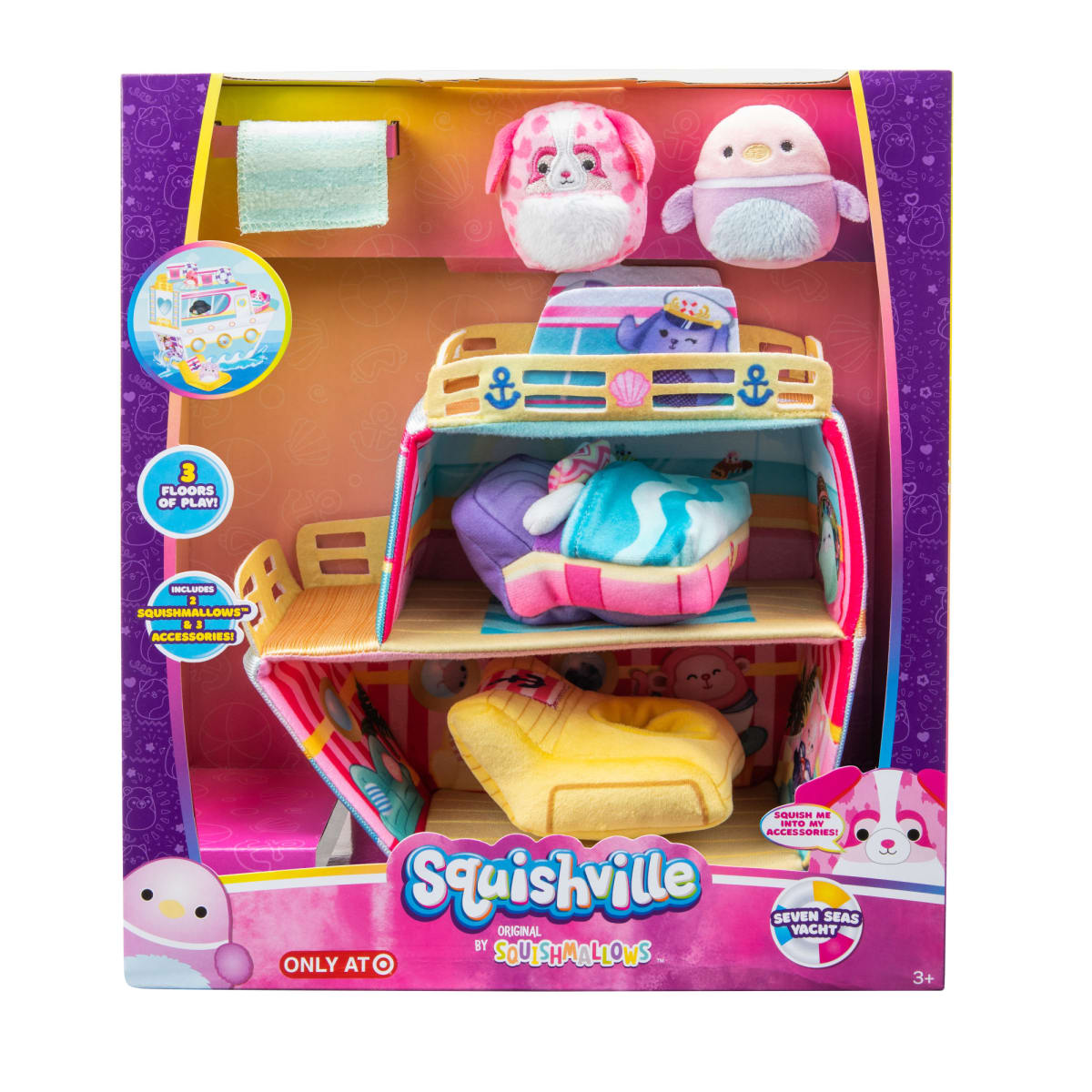 Squishville by Squishmallow Seven Seas Yacht Deluxe Plush Toy Playset 