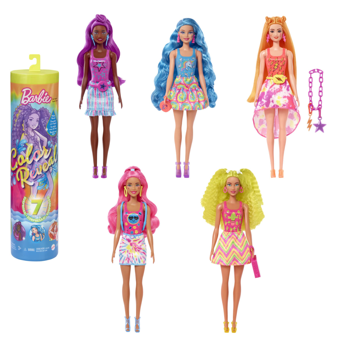 Barbie Color Reveal Neon Tie-Dye nukke  verkkokauppa