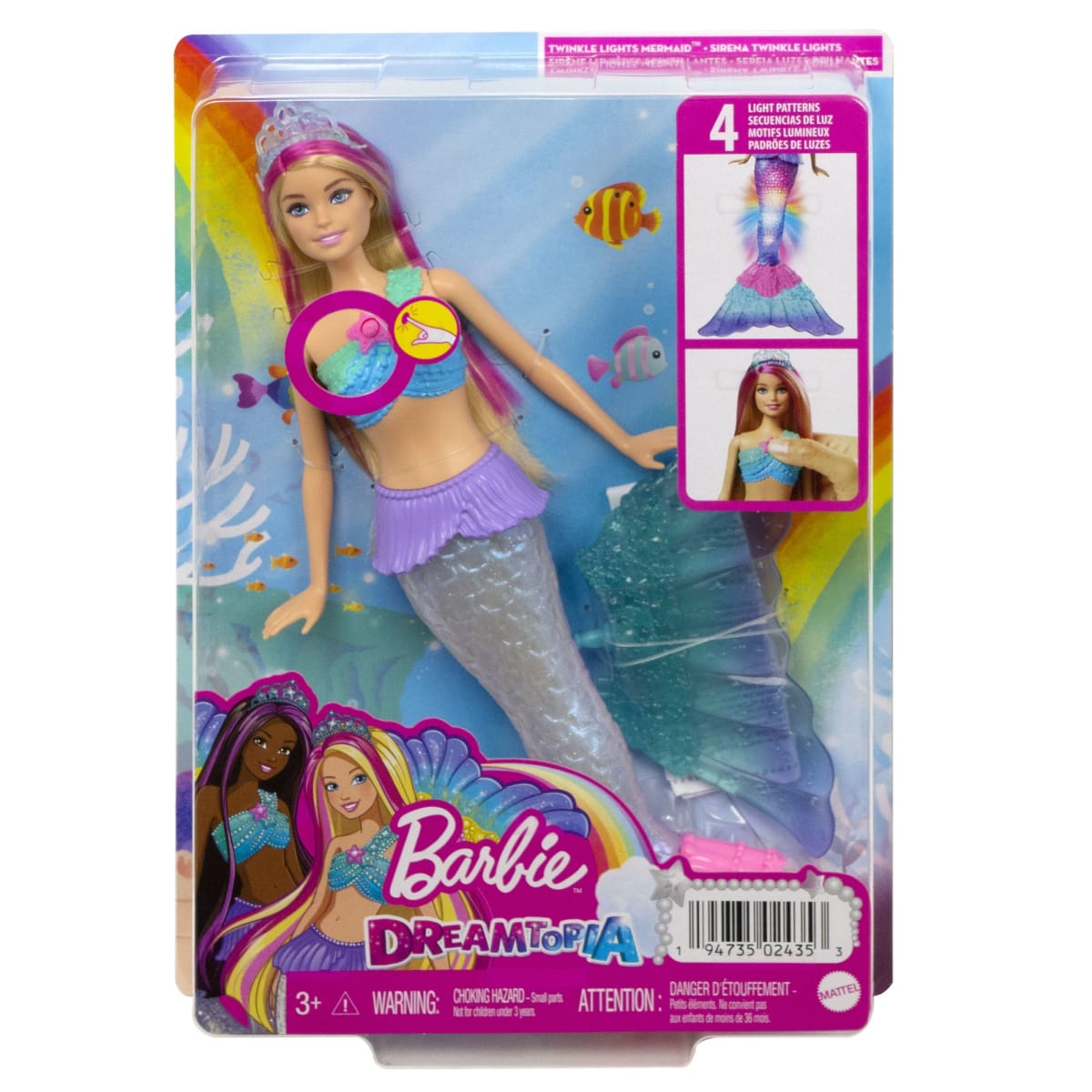 Barbie Twinkle Lights Mermaid merenneitonukke  verkkokauppa