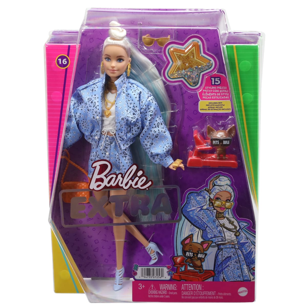 Barbie Extra Doll Blonde Bandana nukke | Karkkainen.com verkkokauppa
