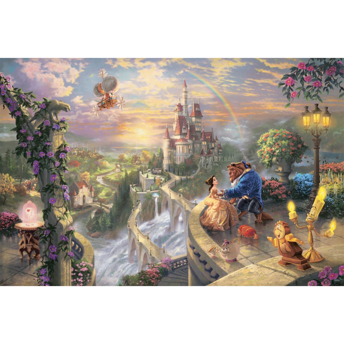 Beauty and the Beast: Schmidt Disney Premium Thomas Kinkade Jigsaw Puzzle  1000 p