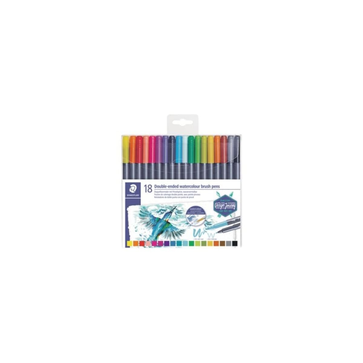 Staedtler Marsgraphic Duo Double-Ended Watercolor Brush Markers