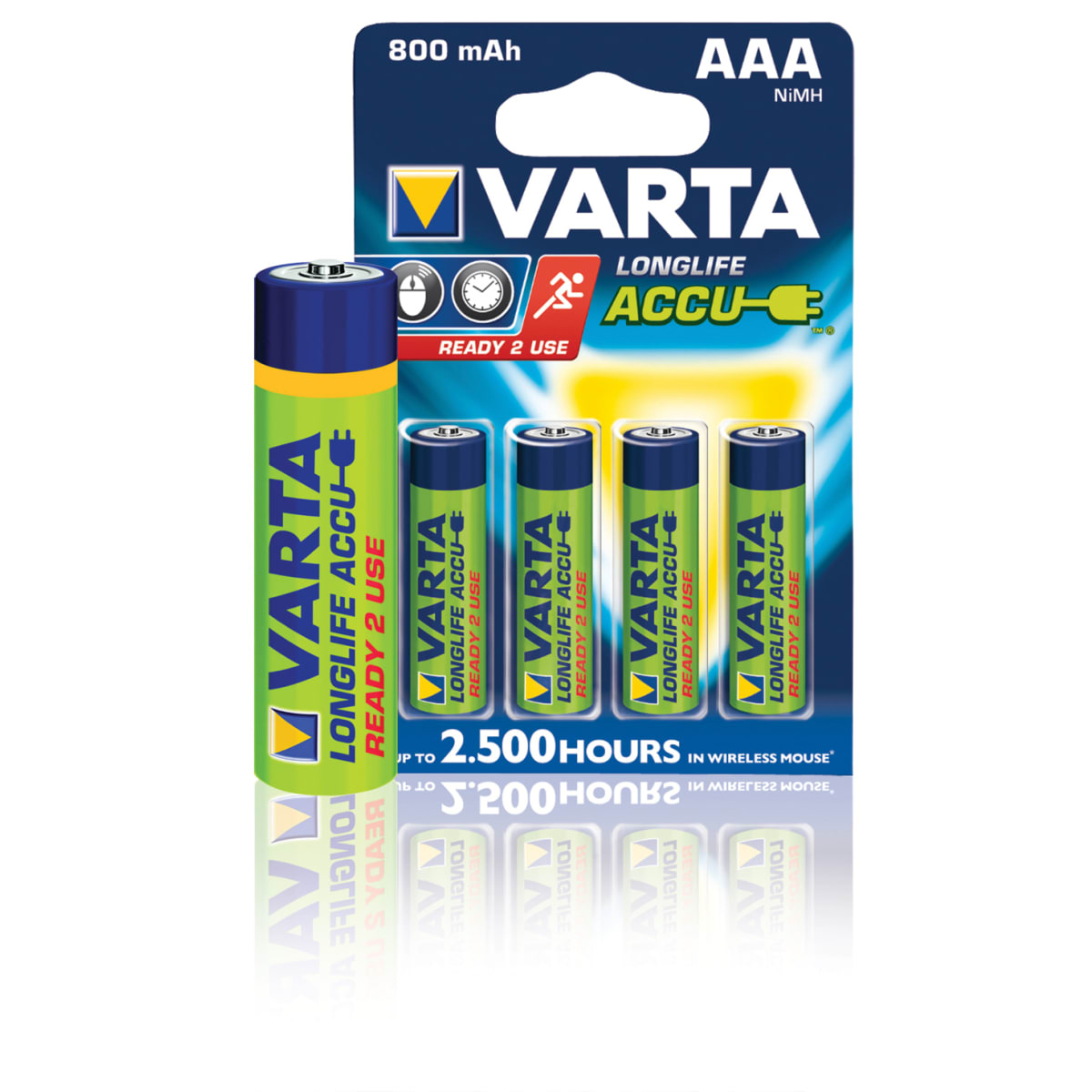 Varta AAA Rechargeable Accu Battery NiMH 800 Mah (Pack of 4) 56703101404
