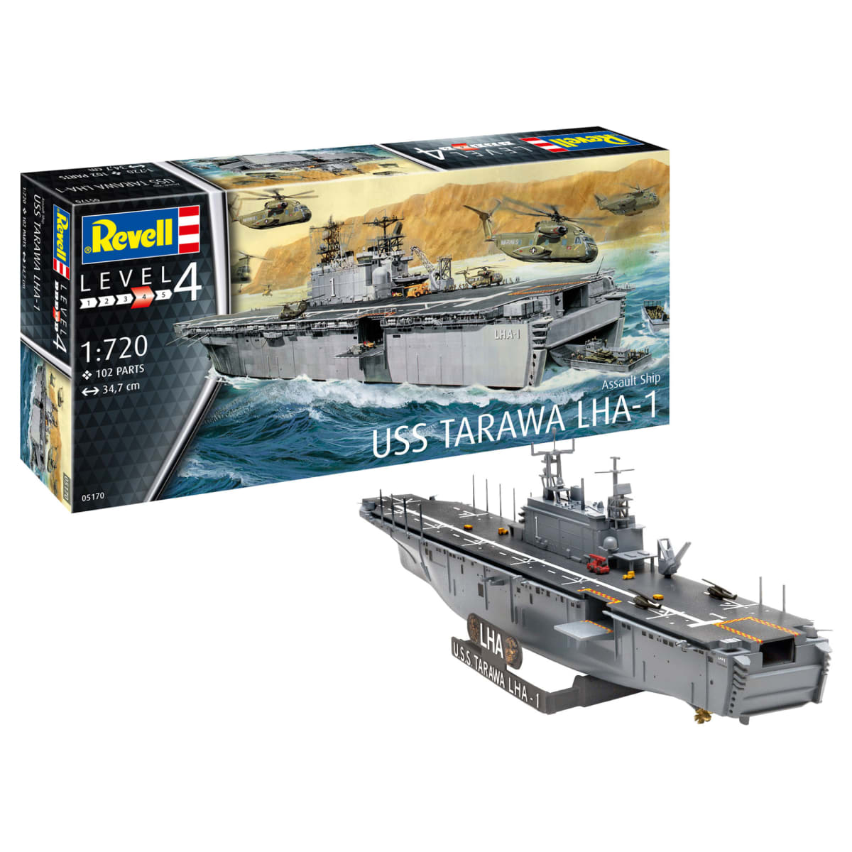 Revell Assault Ship USS Tarawa LHA-1 1:720 pienoismalli   verkkokauppa