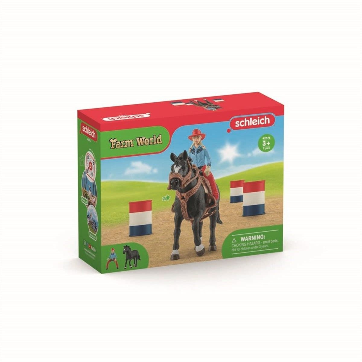 Schleich Farm World Lehmityttö ja tynnyrikisa  verkkokauppa