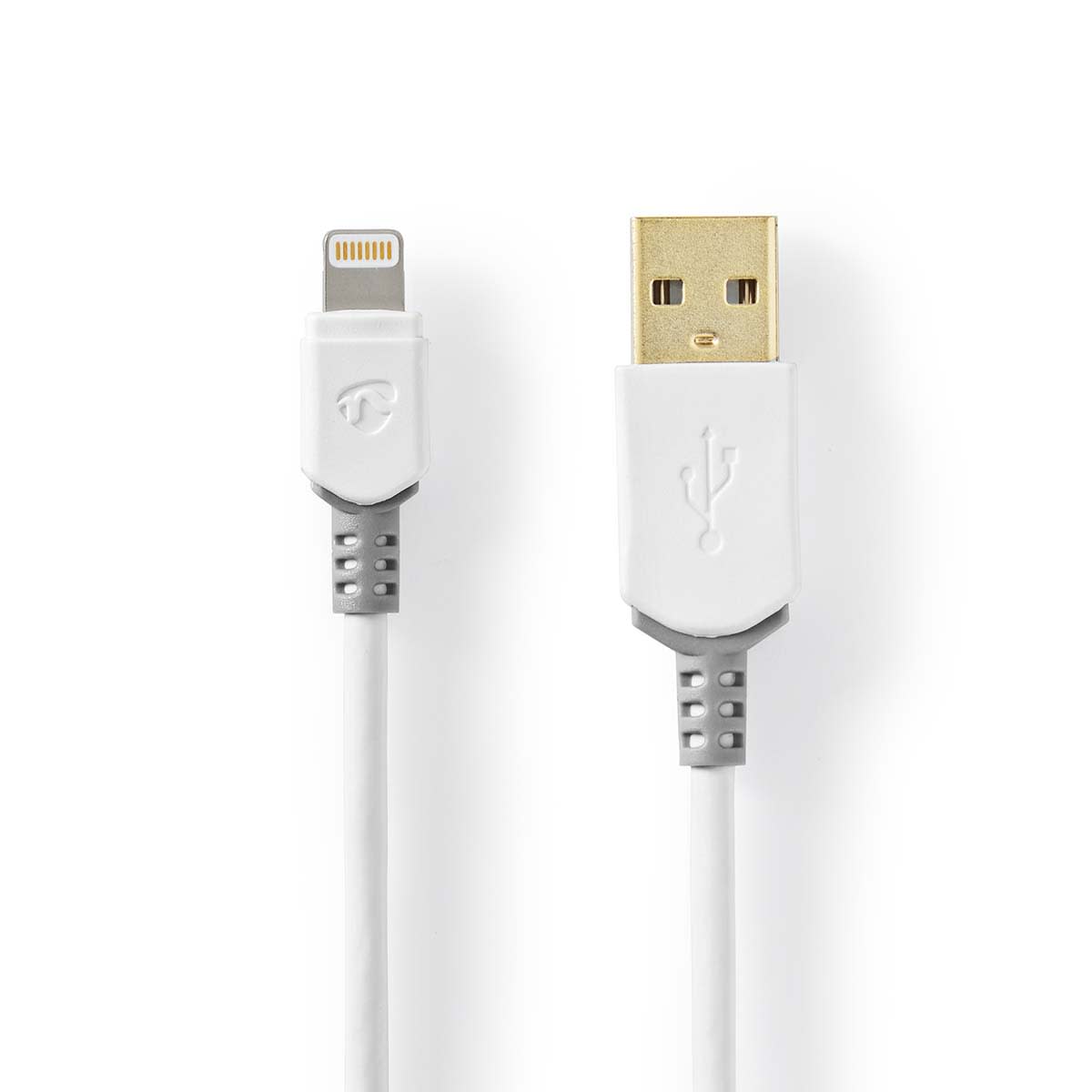 Nedis valkoinen USB - Lightning kaapeli  verkkokauppa