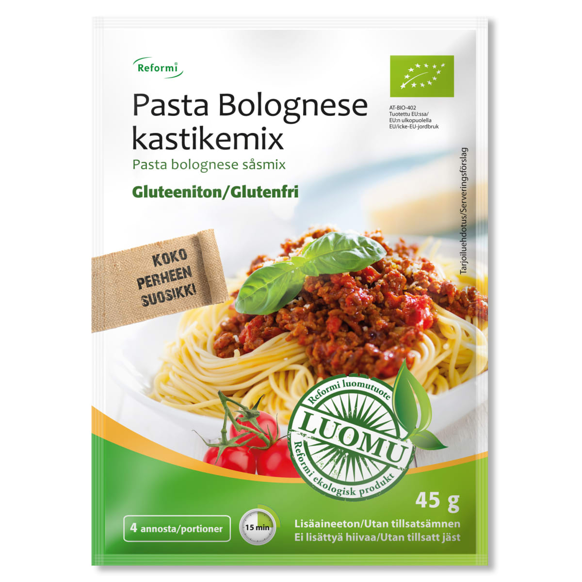 Reformi Luomu Pasta Bolognese 45 g kastikemix  verkkokauppa