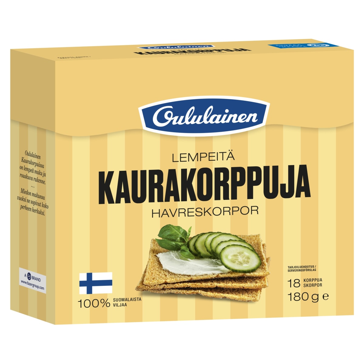 Oululainen 180 g Kaurakorppuja  verkkokauppa